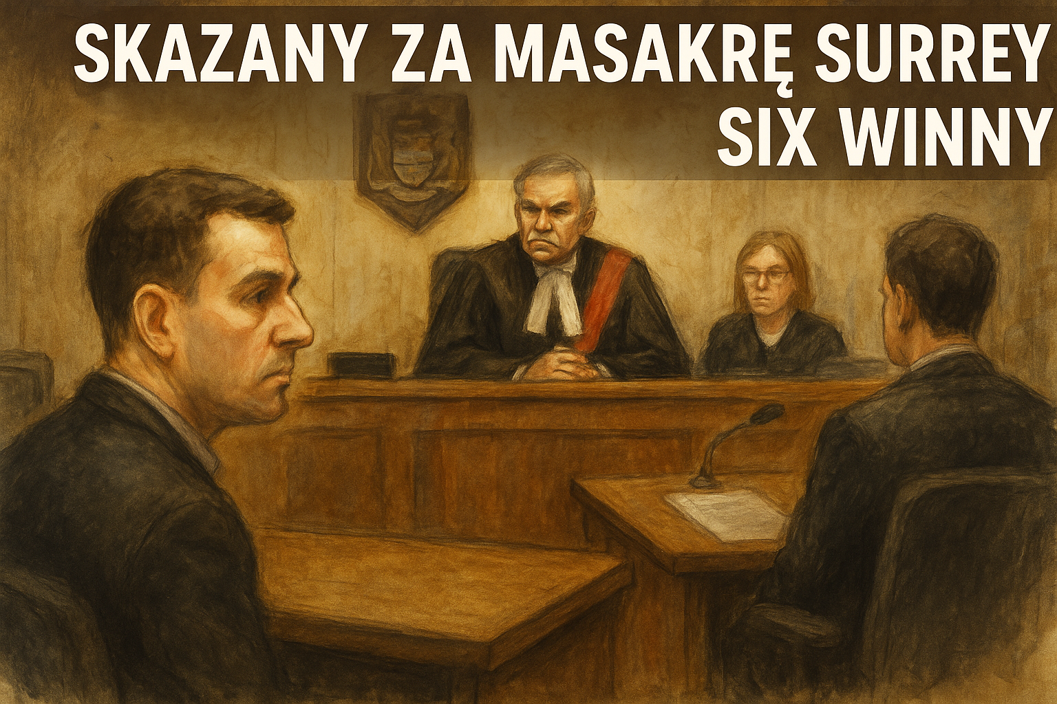 Skazany za masakrę Surrey Six winny obrazy sądu