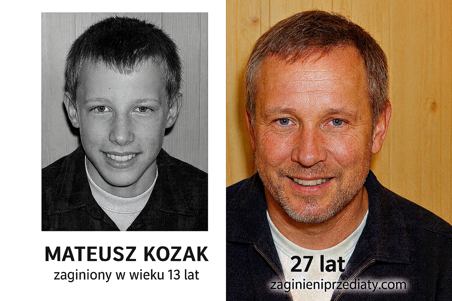 Mateusz Kozak - jak wyglądałby dziś? Progresja wiekowa