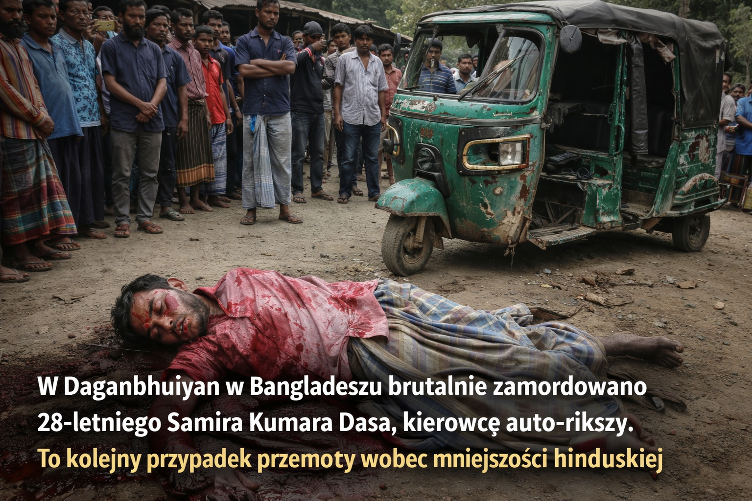 Bangladesz: Zamordowano 28-letniego Hindusa Samira Kumara Dasa
